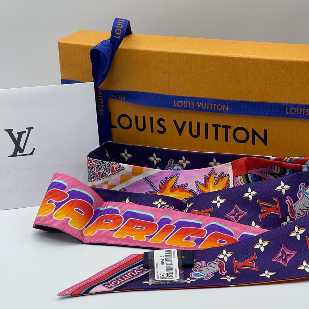 Louis Vuitton Capricorn ♑️ Astro BB Bandeau Neckerchief Twilly Scarf Wrap Rare